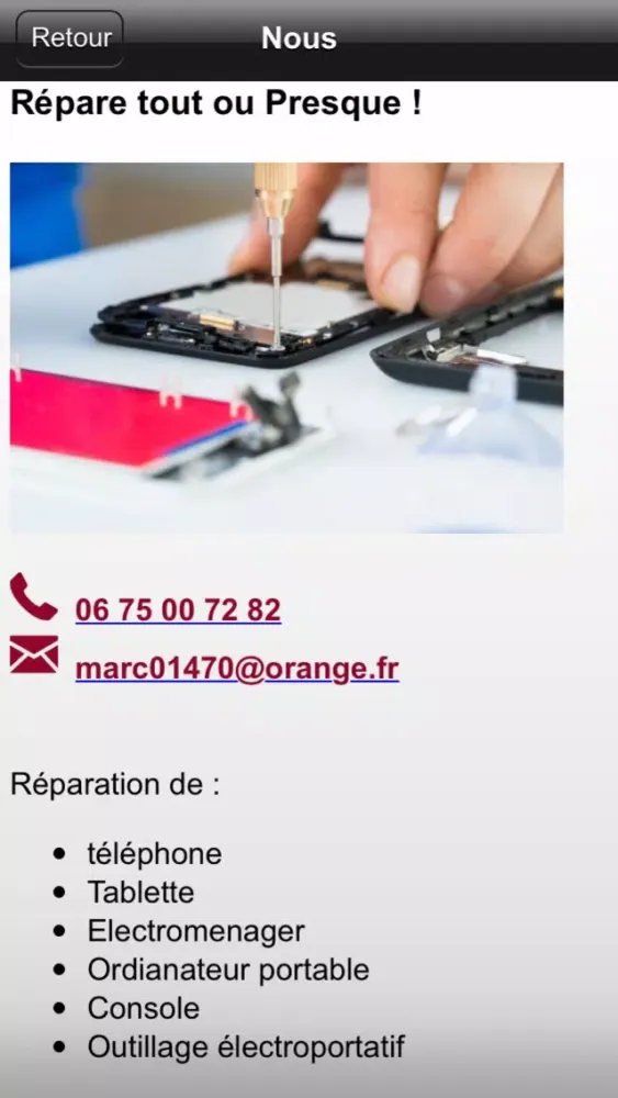 Zrzuty ekranu Répare Tout ou Presque