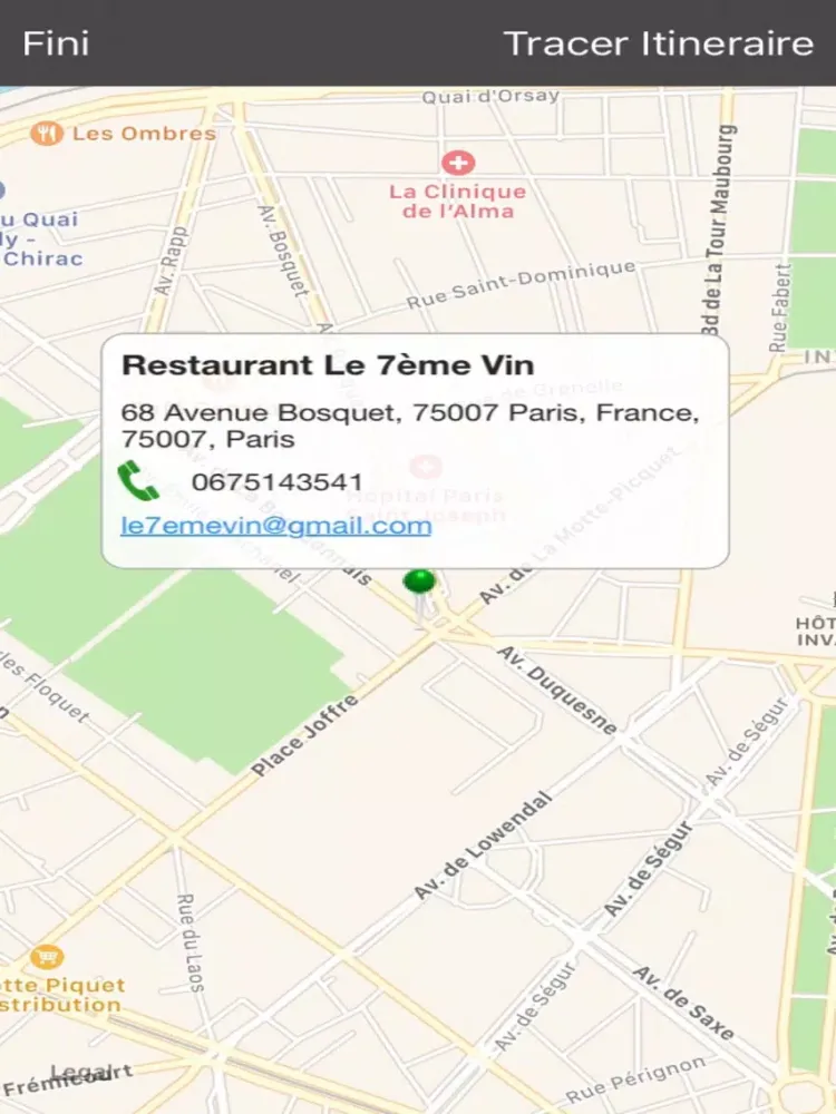 Restaurant Le 7ème Vin iPad 应用截图
