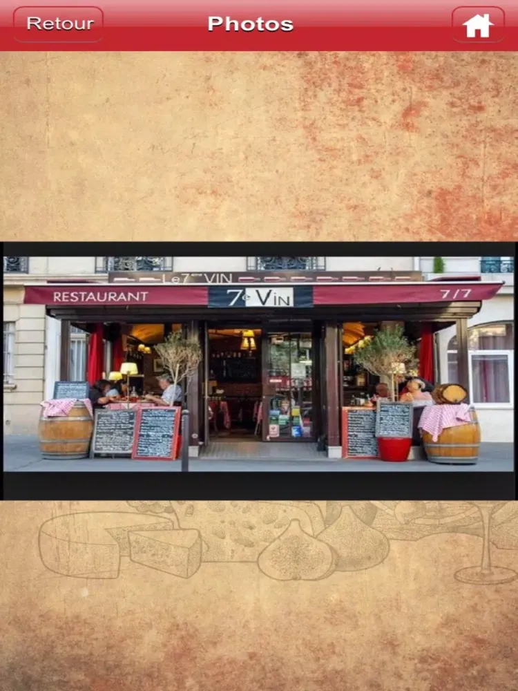 Restaurant Le 7ème Vin iPad 应用截图