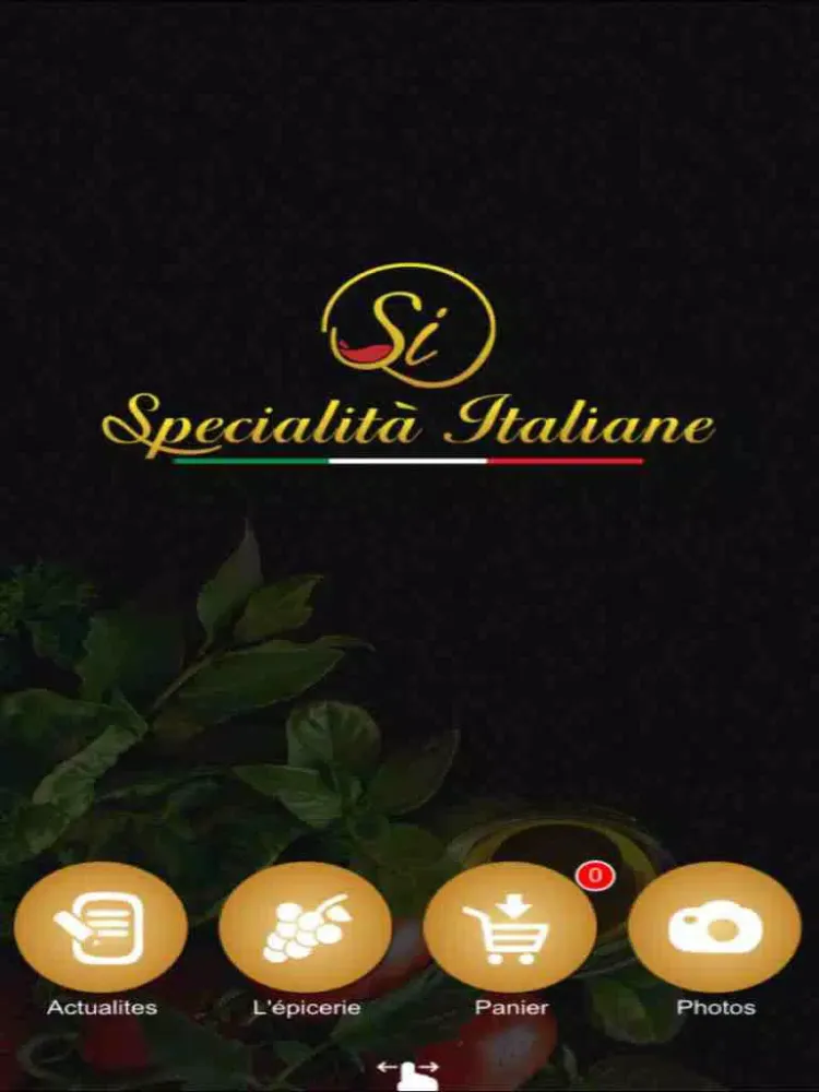 Tangkapan layar Specialita Italiane Epicerie iPad 