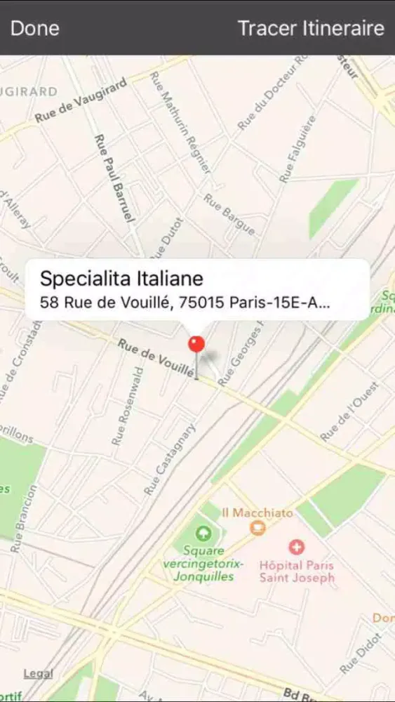 Tangkapan layar Specialita Italiane Epicerie