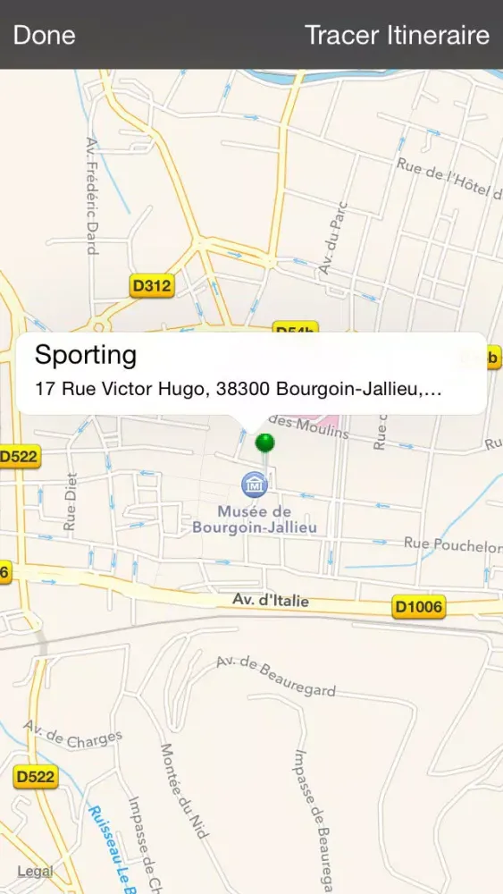 ภาพหน้าจอของ Sporting Bourgoin