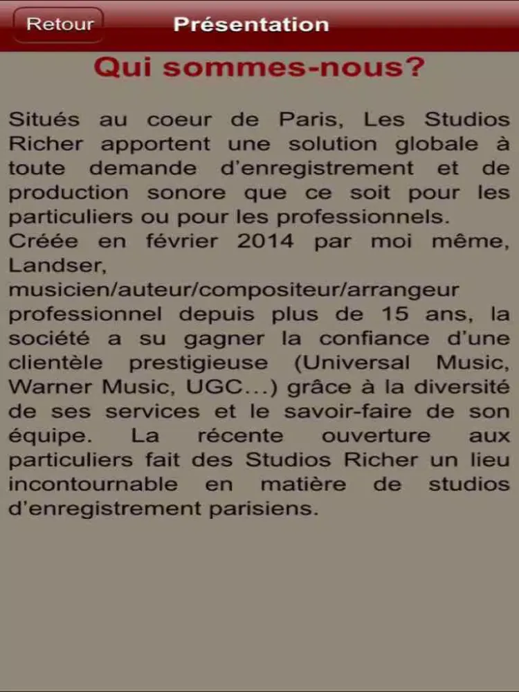 Zrzuty ekranu Les Studios Richer iPad 