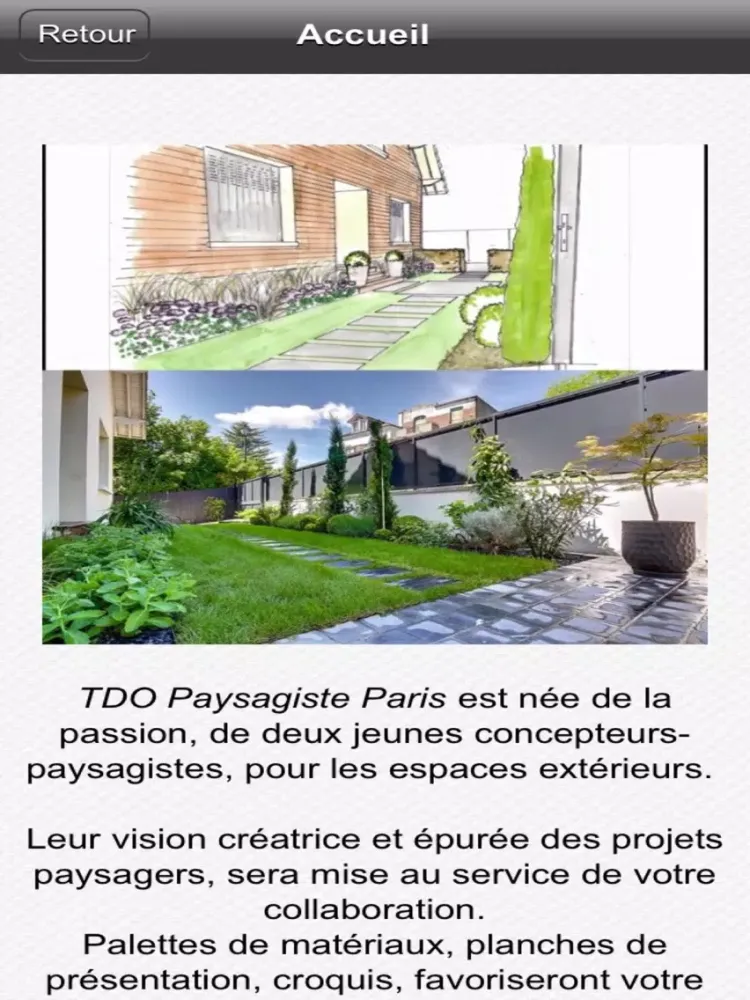 Ảnh chụp màn hình của TDO Paysagiste Paris iPad 