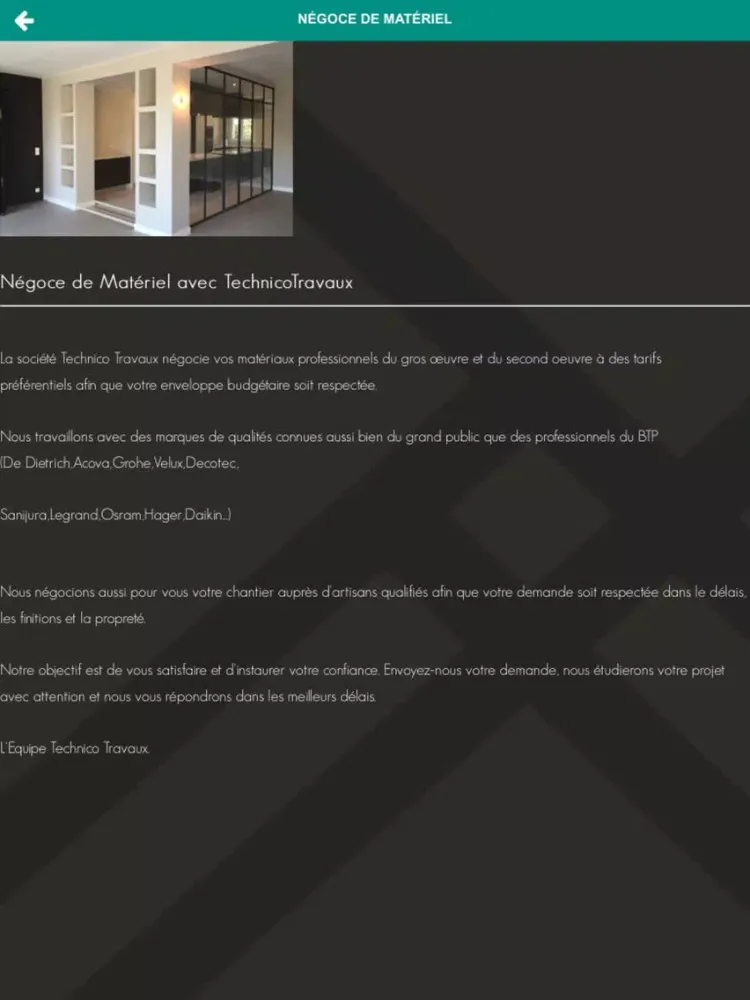 Technico Travaux iPad 应用截图