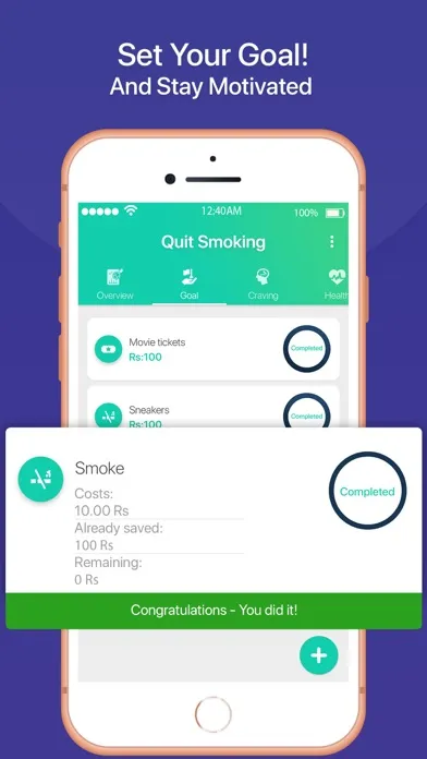 Quit Smoking Tracker سکرین شاٹس