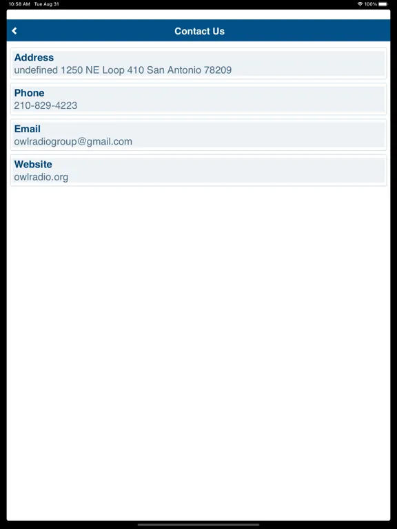 Owl Radio Reading iPad  স্ক্রিনশট