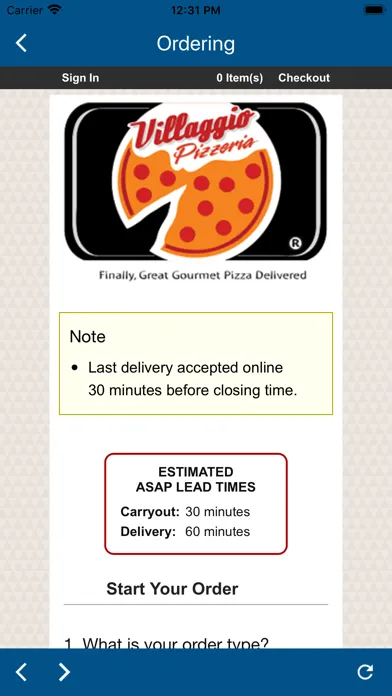 Villaggio Pizzeria سکرین شاٹس