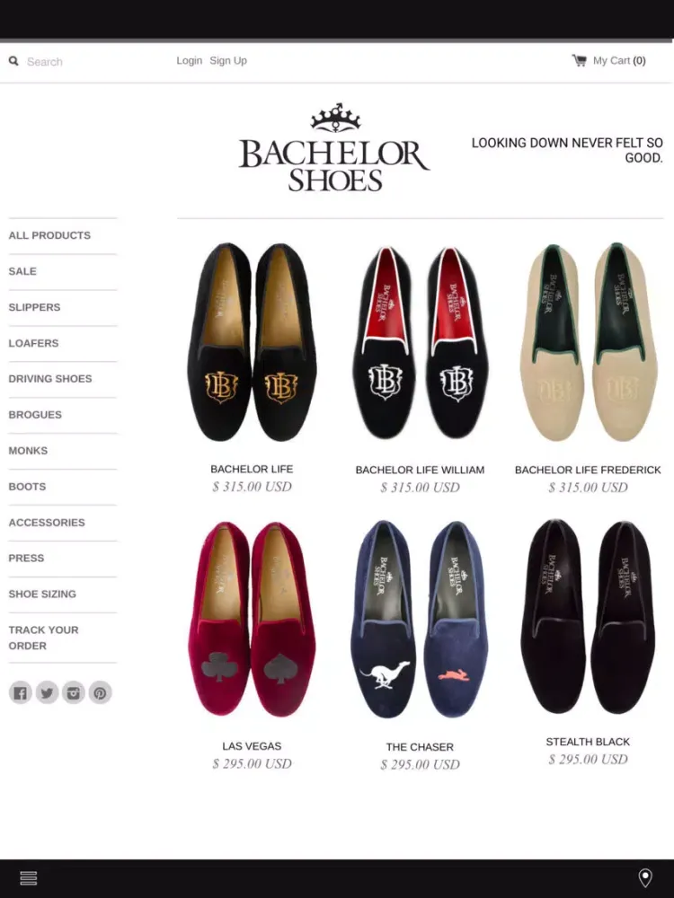 Tangkapan layar Bachelor Shoes iPad 