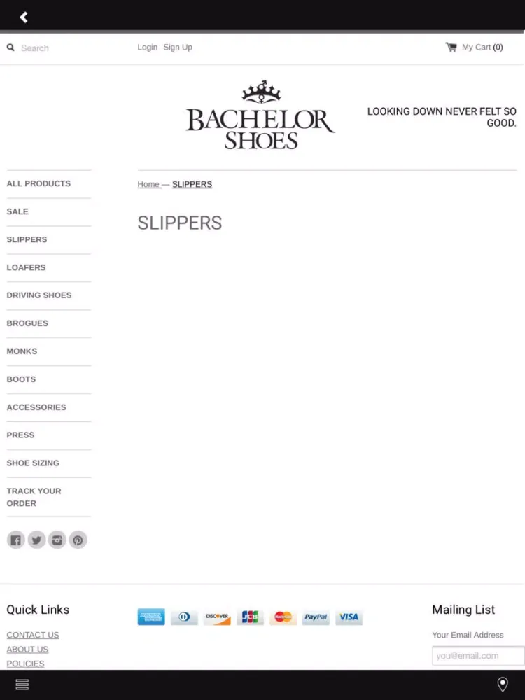 Tangkapan layar Bachelor Shoes iPad 
