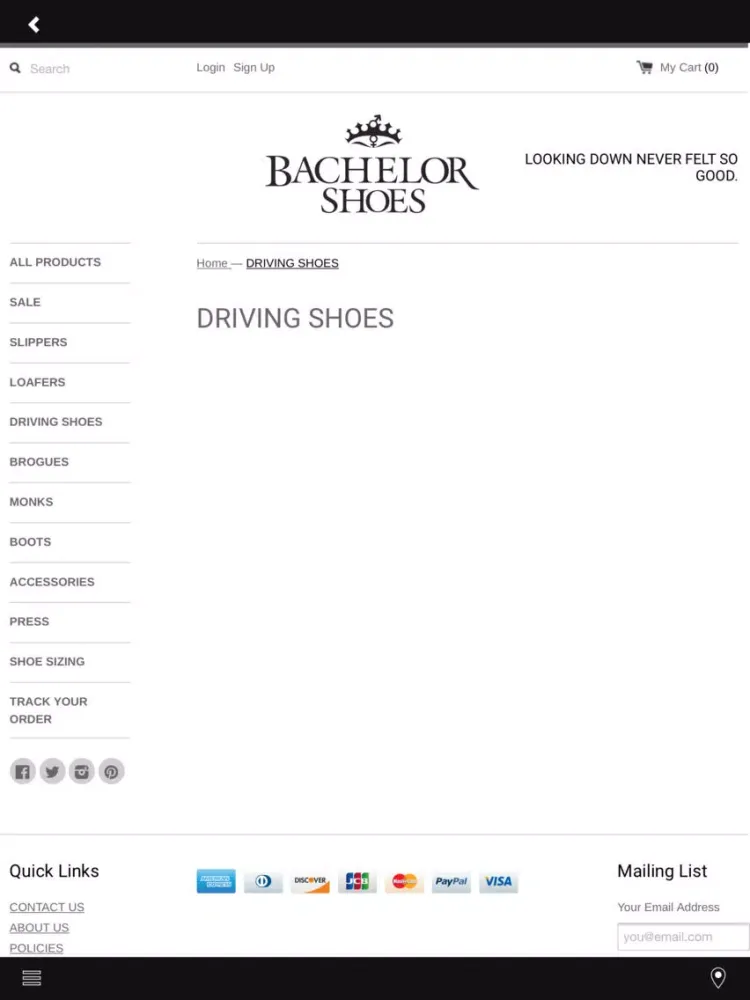 Tangkapan layar Bachelor Shoes iPad 