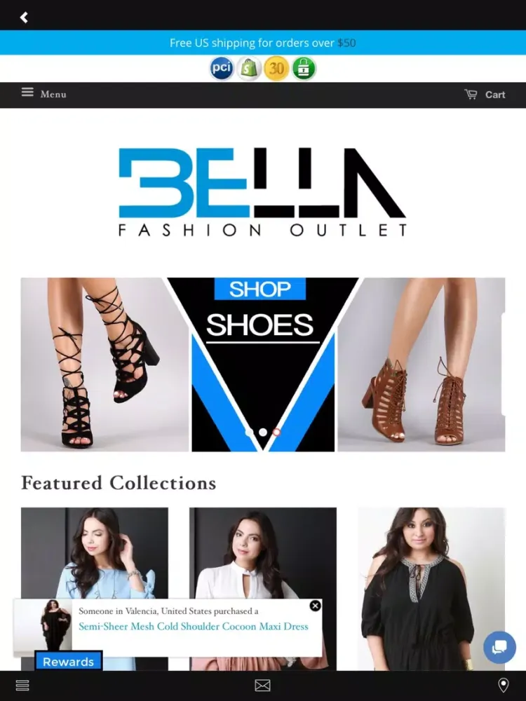 Captures d'écran de Bella Fashion Outlet iPad 