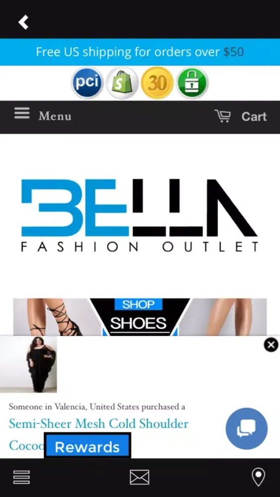 Captures d'écran de Bella Fashion Outlet