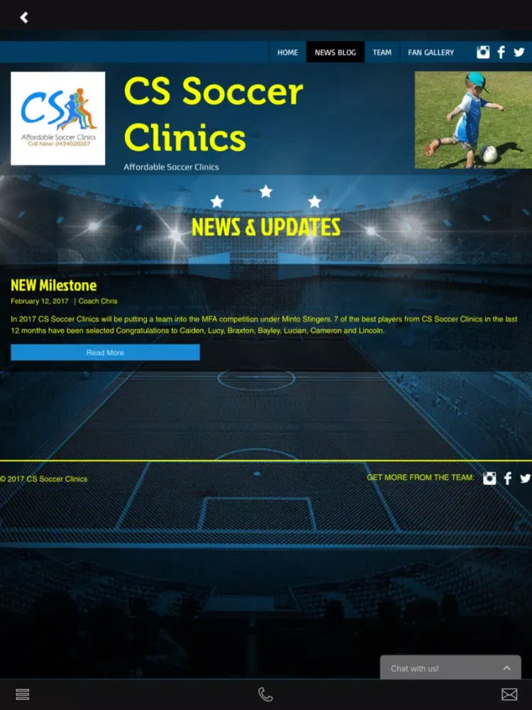 Ảnh chụp màn hình của CS Soccer Clinics iPad 