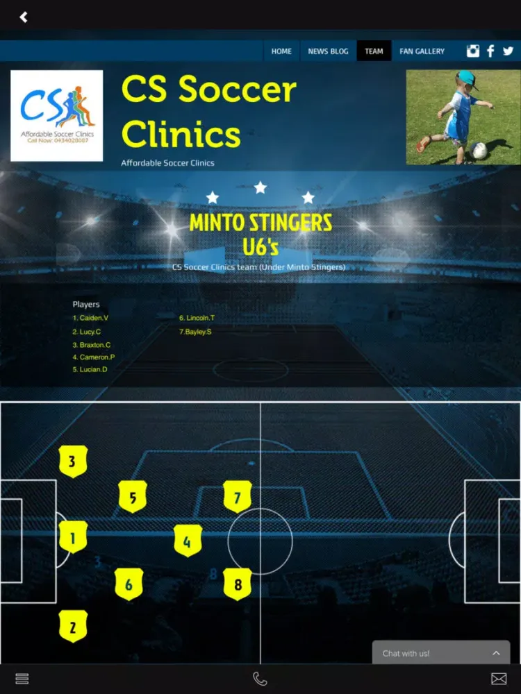 Ảnh chụp màn hình của CS Soccer Clinics iPad 