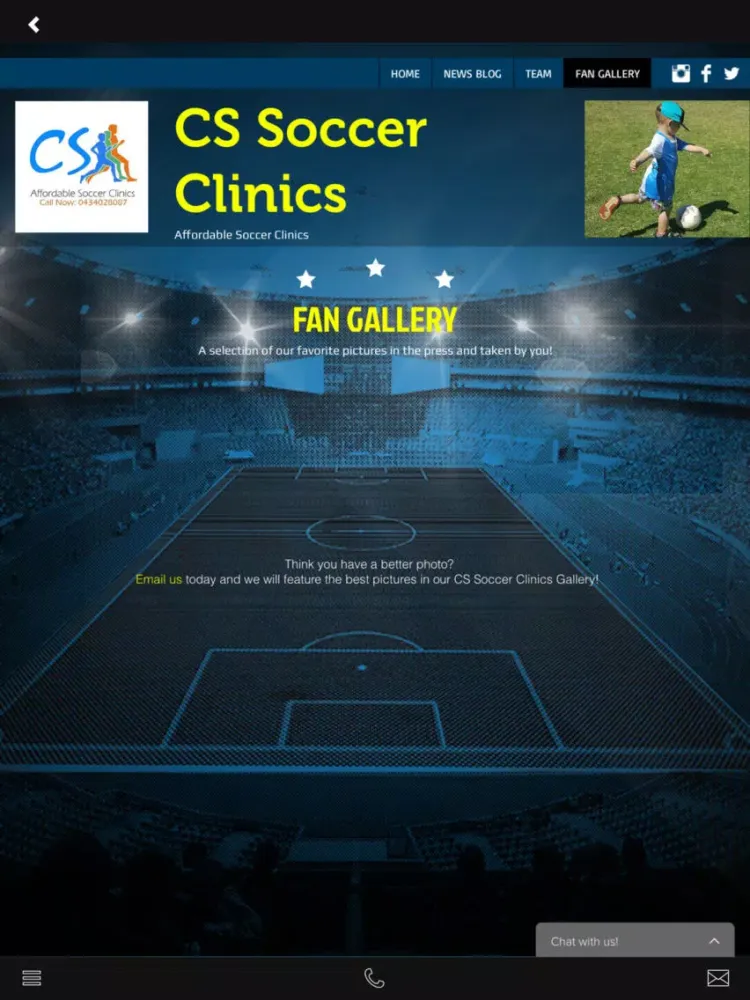 Ảnh chụp màn hình của CS Soccer Clinics iPad 