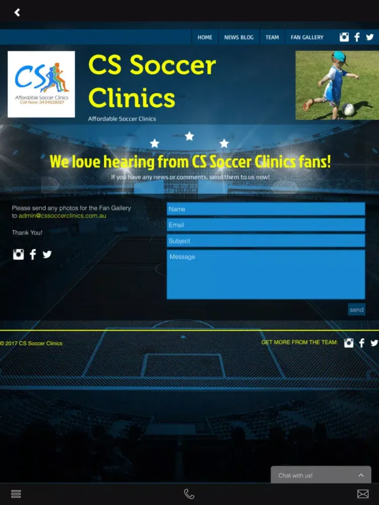 Ảnh chụp màn hình của CS Soccer Clinics iPad 