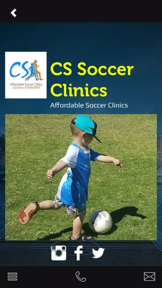 Ảnh chụp màn hình của CS Soccer Clinics