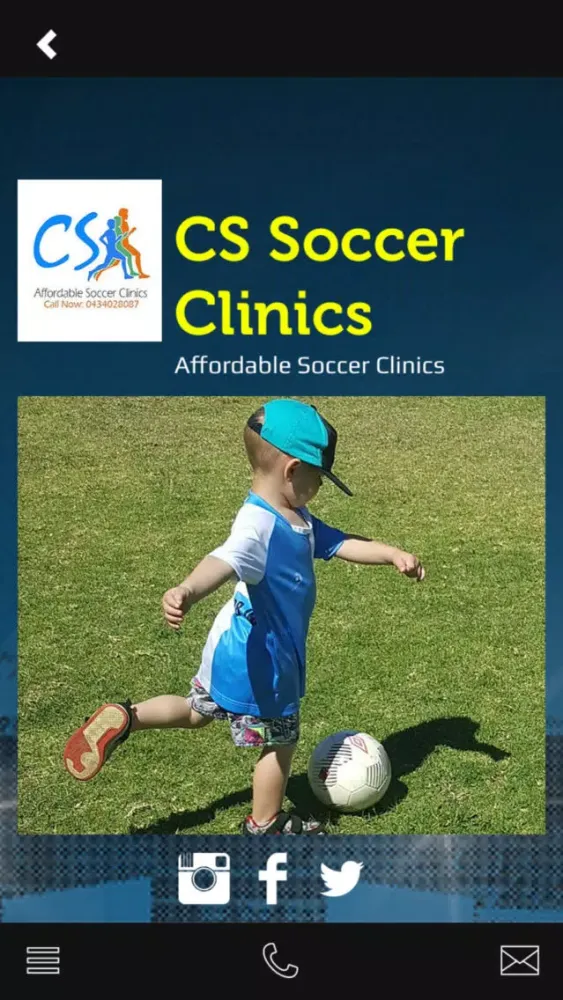 Ảnh chụp màn hình của CS Soccer Clinics