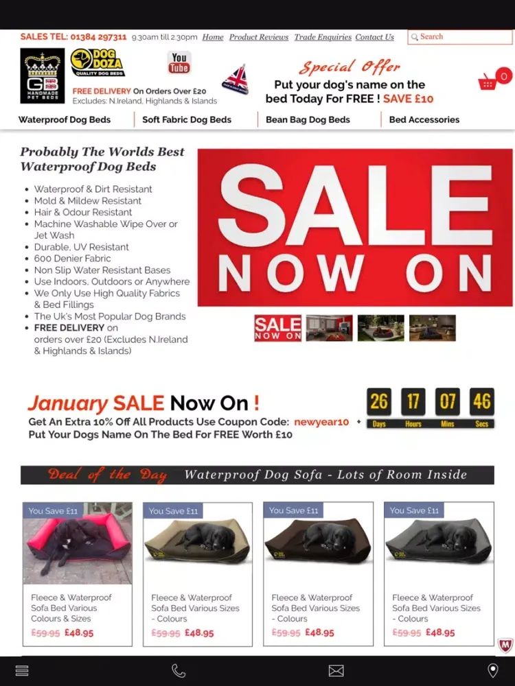 Capturas de pantalla de Dog Bed Shop UK iPad 