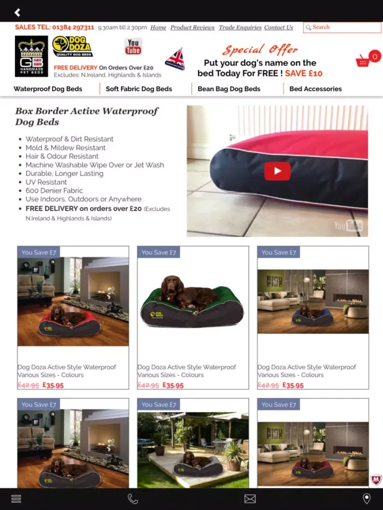 Capturas de pantalla de Dog Bed Shop UK iPad 