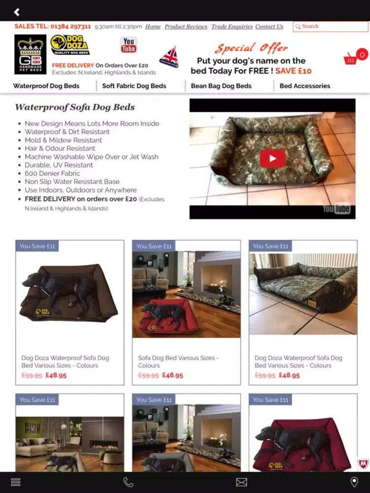 Capturas de pantalla de Dog Bed Shop UK iPad 