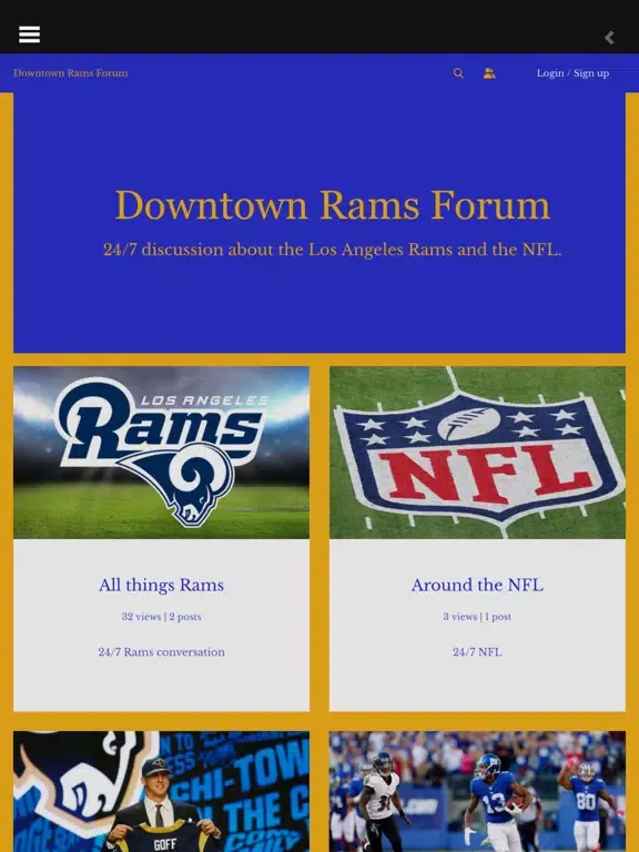 Tangkapan layar Downtown Rams iPad 