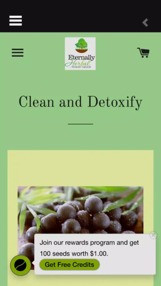 Ảnh chụp màn hình của Eternally Herbal