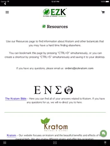 Скриншоты EZ Kratom iPad 
