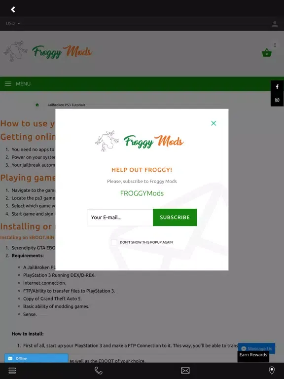 ภาพหน้าจอของ Froggy Mods PS3 iPad 