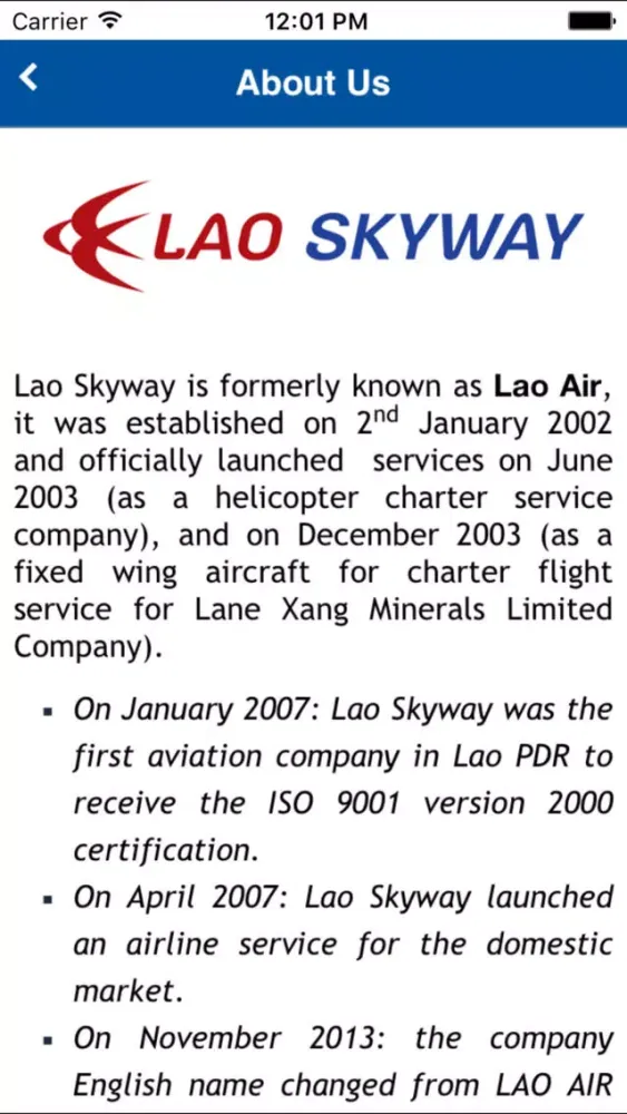 Zrzuty ekranu Lao Skyway