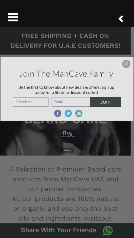 ManCave UAE Ekran Görüntüleri