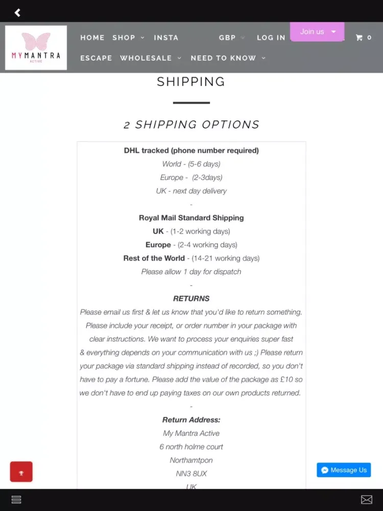 My Mantra Active Store iPad  Screenshots
