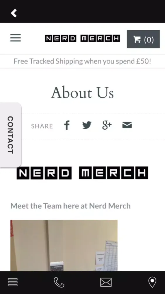 Tangkapan layar Nerd Merch