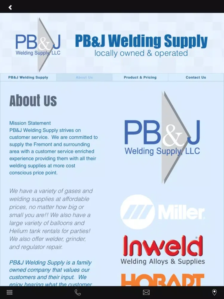 تصاویر PBJ Welding Supply iPad 