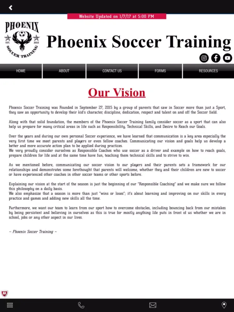 Phoenix Soccer Training iPad  Screenshots