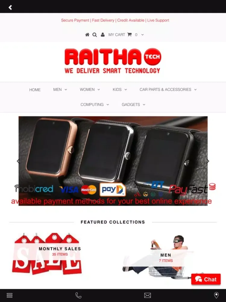 Raitha Tech Shopping App iPad  스크린샷