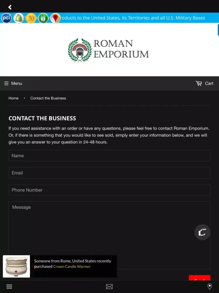 Screenshot di Roman Emporium iPad 