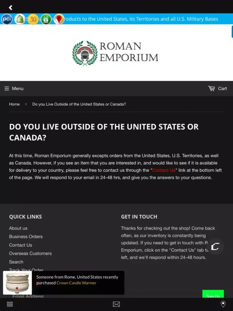Screenshot di Roman Emporium iPad 