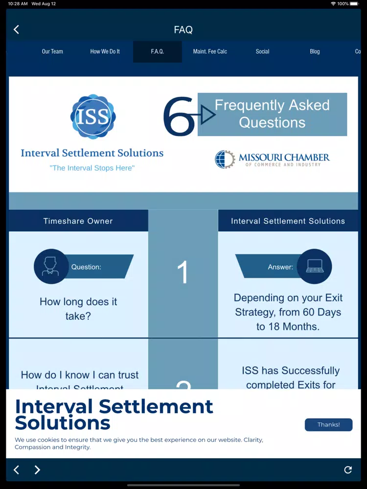 Interval Settlement Solutions iPad  स्क्रीनशॉट