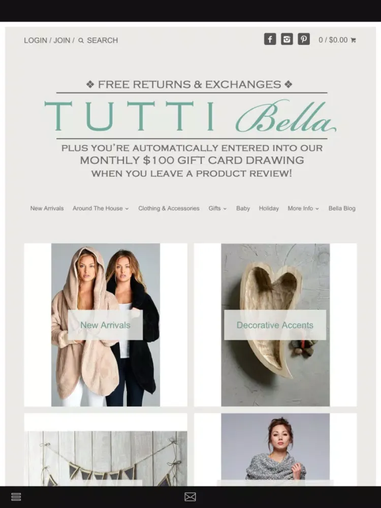 Shop Tutti Bella iPad  Screenshots
