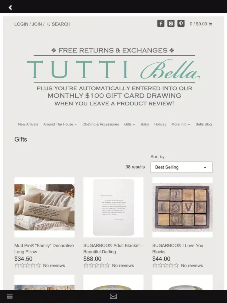 Shop Tutti Bella iPad  Screenshots