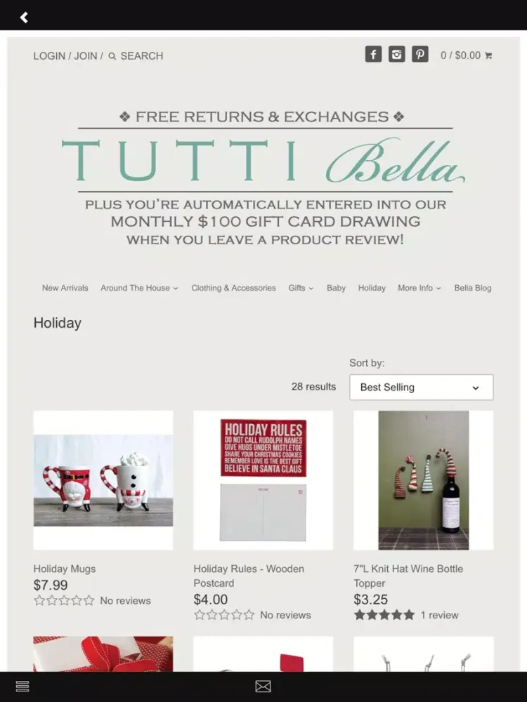 Shop Tutti Bella iPad  Screenshots