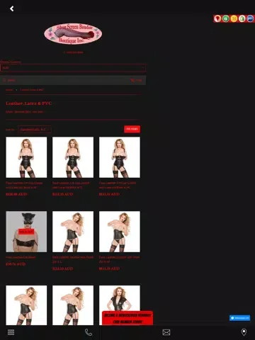 Tangkapan layar Silver Screen Boudoir Lingerie iPad 