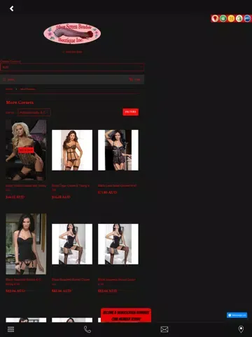 Tangkapan layar Silver Screen Boudoir Lingerie iPad 
