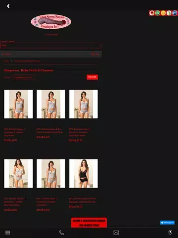 Tangkapan layar Silver Screen Boudoir Lingerie iPad 