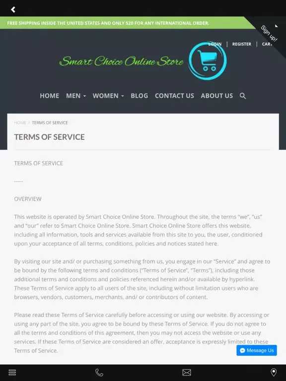 Screenshot di Smart Choice Online Store iPad 