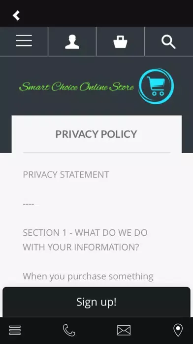 Screenshot di Smart Choice Online Store