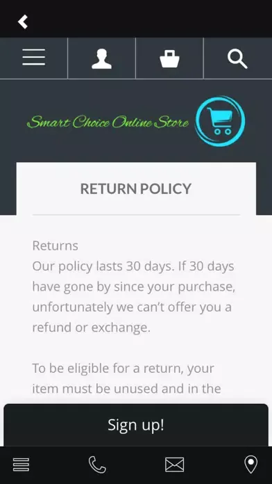 Screenshot di Smart Choice Online Store