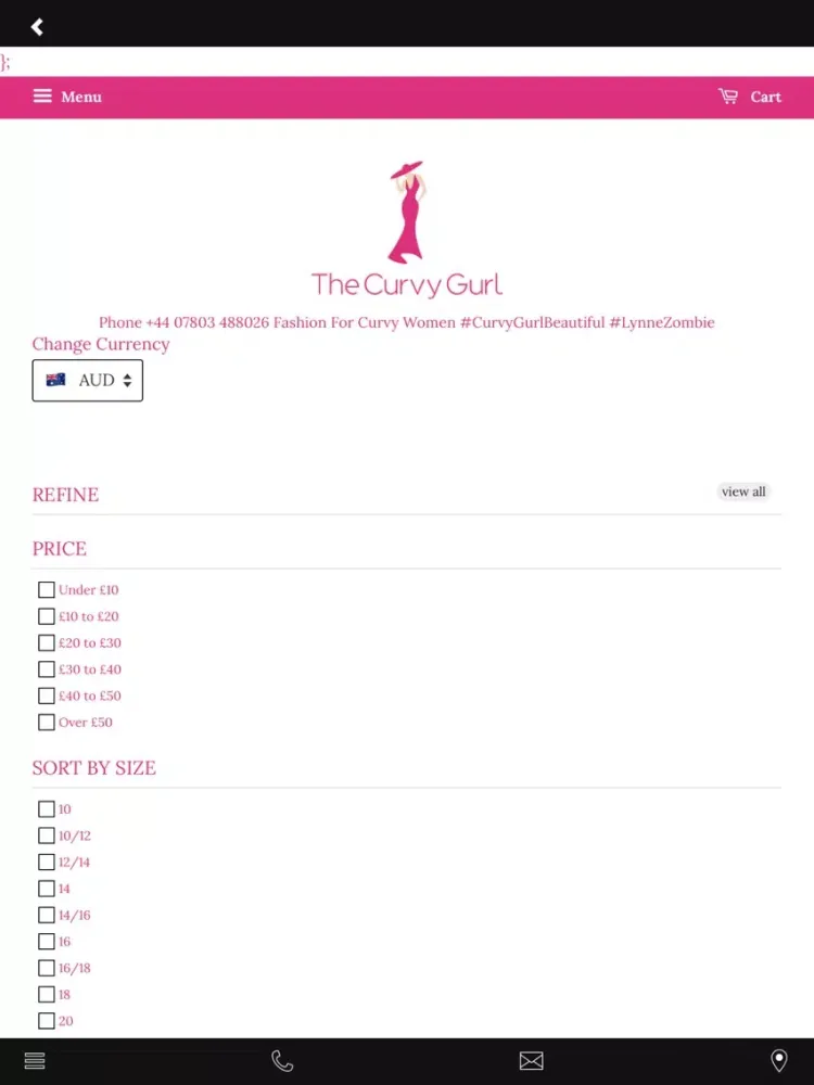 Ảnh chụp màn hình của The Curvy Gurl App iPad 